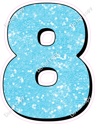 HP 18" Individuals - Baby Blue Sparkle 8