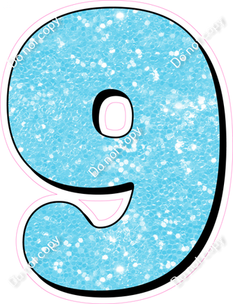 HP 18" Individuals - Baby Blue Sparkle 9