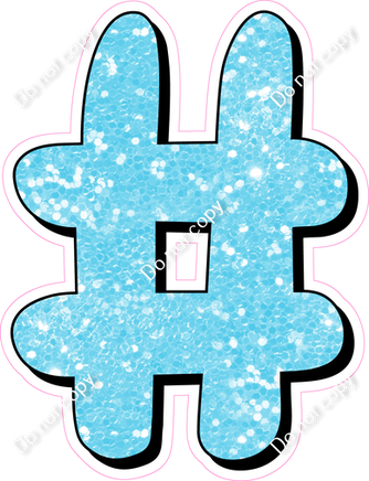 HP 18" Individuals - Baby Blue Sparkle #