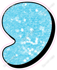 HP 18" Individuals - Baby Blue Sparkle Apostrophe