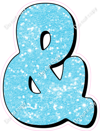 HP 18" Individuals - Baby Blue Sparkle &