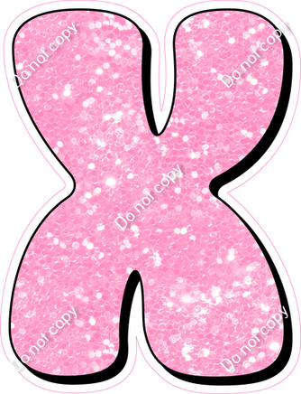 HP 18" Individuals - Baby Pink Sparkle X