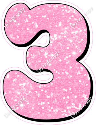 HP 18" Individuals - Baby Pink Sparkle 3