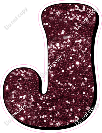 HP 18" Individuals - Burgundy Sparkle J