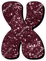HP 18" Individuals - Burgundy Sparkle X