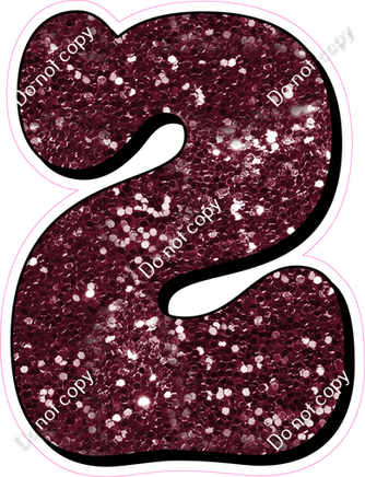 HP 18" Individuals - Burgundy Sparkle 2
