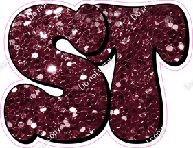 HP 18" Individuals - Burgundy Sparkle ST