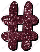 HP 18" Individuals - Burgundy Sparkle #