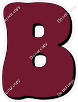 HP 18" Individuals - Flat Burgundy B