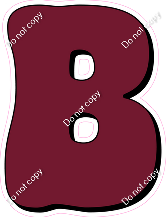 HP 18" Individuals - Flat Burgundy B