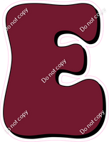 HP 18" Individuals - Flat Burgundy E