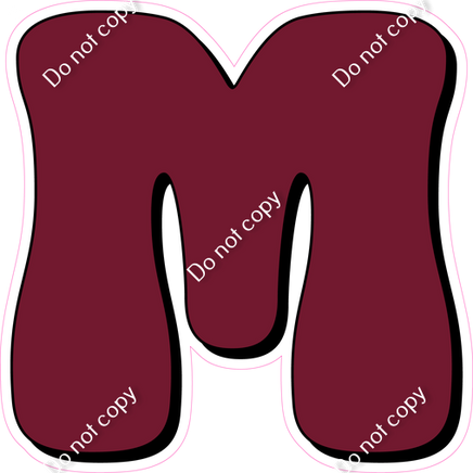 HP 18" Individuals - Flat Burgundy M