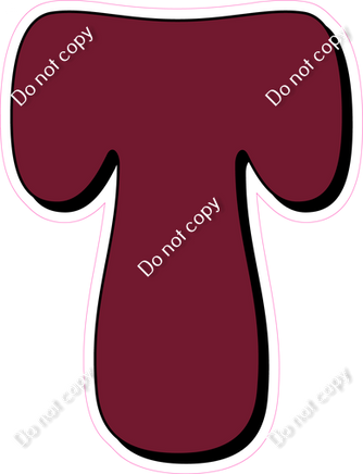 HP 18" Individuals - Flat Burgundy T