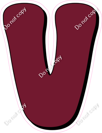 HP 18" Individuals - Flat Burgundy V