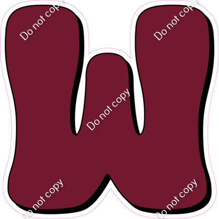 HP 18" Individuals - Flat Burgundy W