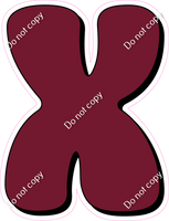 HP 18" Individuals - Flat Burgundy X