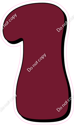 HP 18" Individuals - Flat Burgundy 1