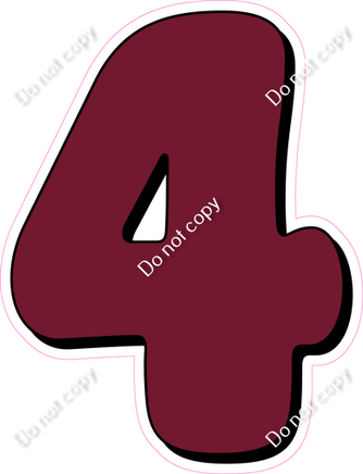 HP 18" Individuals - Flat Burgundy 4