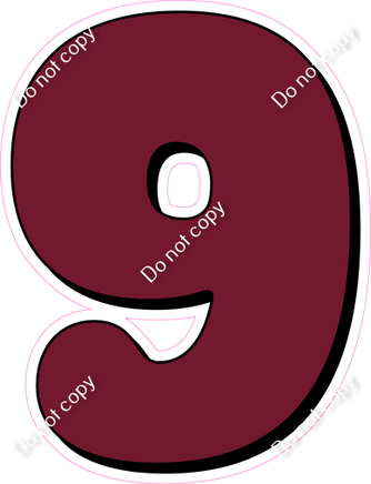 HP 18" Individuals - Flat Burgundy 9