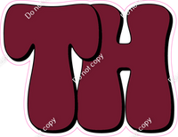 HP 18" Individuals - Flat Burgundy TH
