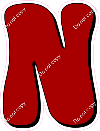 HP 18" Individuals - Flat Crimson N
