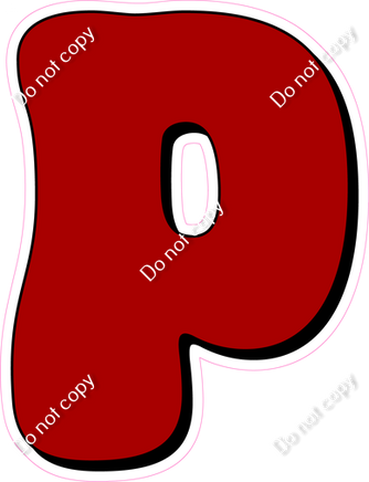 HP 18" Individuals - Flat Crimson P