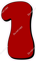 HP 18" Individuals - Flat Crimson 1