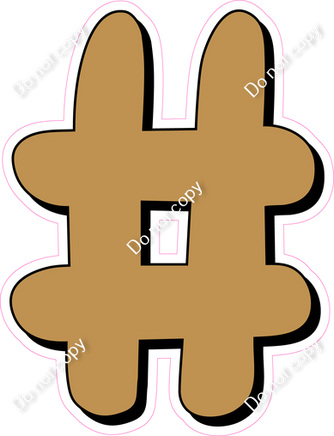 HP 18" Individuals - Flat Gold #