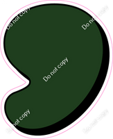HP 18" Individuals - Flat Hunter Green Apostrophe