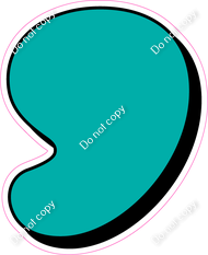 HP 18" Individuals - Flat Teal Apostrophe