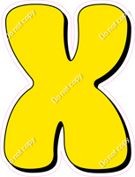 HP 18" Individuals - Flat Yellow X