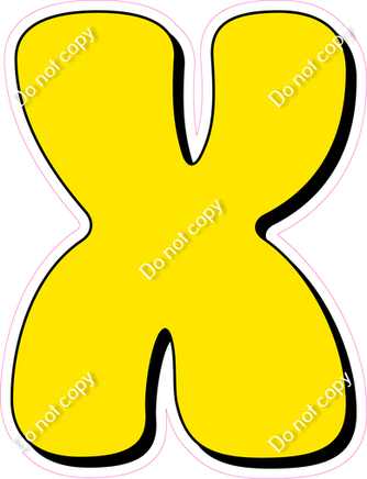 HP 18" Individuals - Flat Yellow X