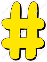 HP 18" Individuals - Flat Yellow #