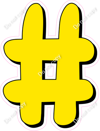 HP 18" Individuals - Flat Yellow #