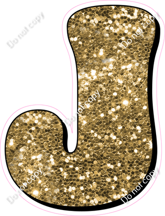 HP 18" Individuals - Gold Sparkle J