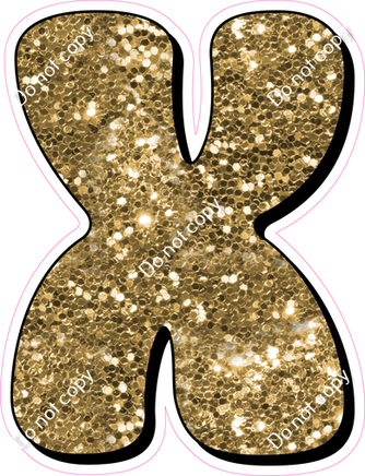 HP 18" Individuals - Gold Sparkle X