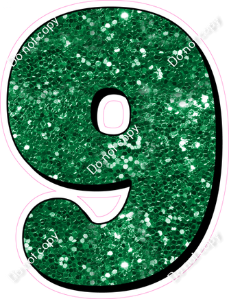 HP 18" Individuals - Green Sparkle 9
