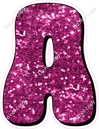 HP 18" Individuals - Hot Pink Sparkle A