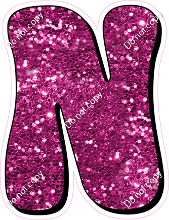 HP 18" Individuals - Hot Pink Sparkle N