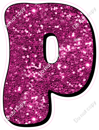 HP 18" Individuals - Hot Pink Sparkle P