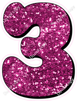 HP 18" Individuals - Hot Pink Sparkle 3