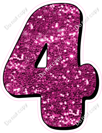 HP 18" Individuals - Hot Pink Sparkle 4
