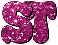HP 18" Individuals - Hot Pink Sparkle ST