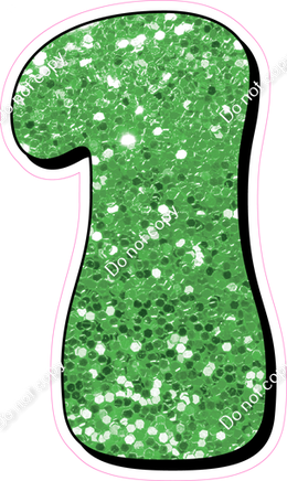 HP 18" Individuals - Lime Green Sparkle 1