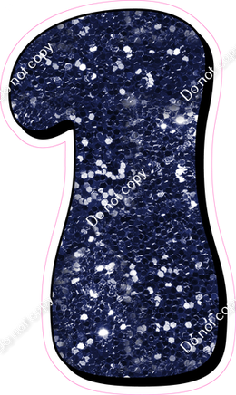 HP 18" Individuals - Navy Blue Sparkle 1
