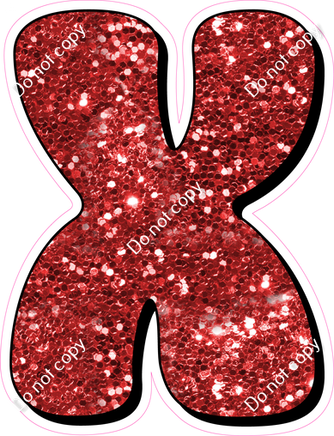 HP 18" Individuals - Red Sparkle X