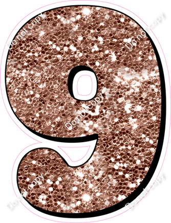 HP 18" Individuals - Rose Gold Sparkle 9
