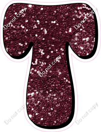HP 23.5" Individuals - Burgundy Sparkle T