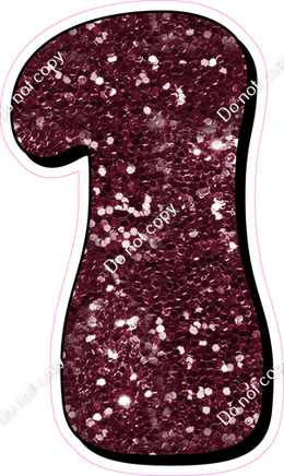 HP 23.5" Individuals - Burgundy Sparkle 1