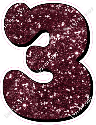 HP 23.5" Individuals - Burgundy Sparkle 3